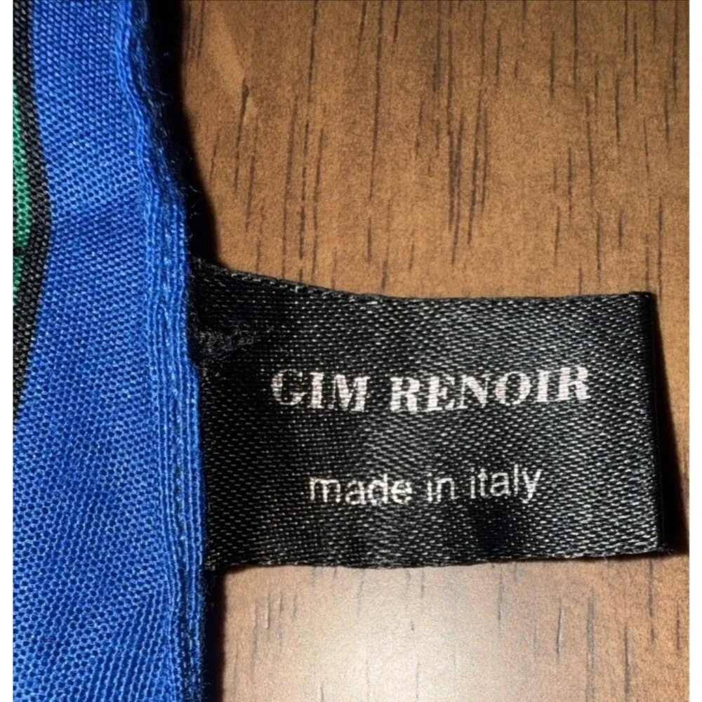 Gim Renoir Italian Paisley Baroque Print Scarf Long Rectangle Wrap 67x24 Italy